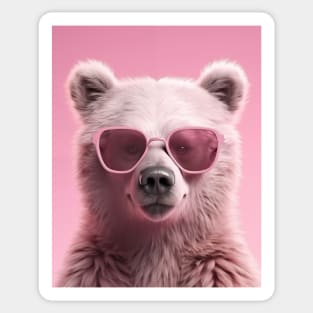 Adorable Pink Bear Sticker